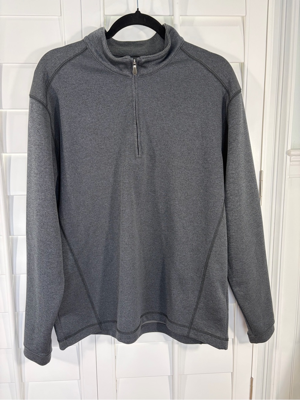 Pebble Beach Charcoal Gray 1/4-Zip Pullover (M)
